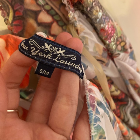 Stretchy sequin top flow dress - Picture 2 of 3